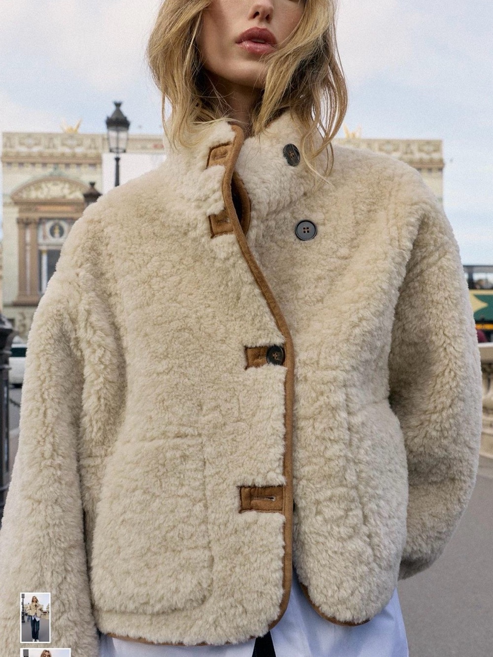 Zara Reversible Shearling Jacket